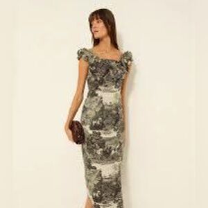 Tuckernuck Grey Toile Midi Dress
